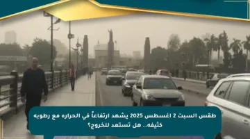 طقس السبت 2 أغسطس 2025 يشهد ارتفاعاً في الحرارة مع رطوبة كثيفة.. هل تستعد للخروج؟